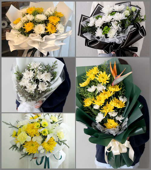 天津蓟州区穿芳峪镇白事花束代送
